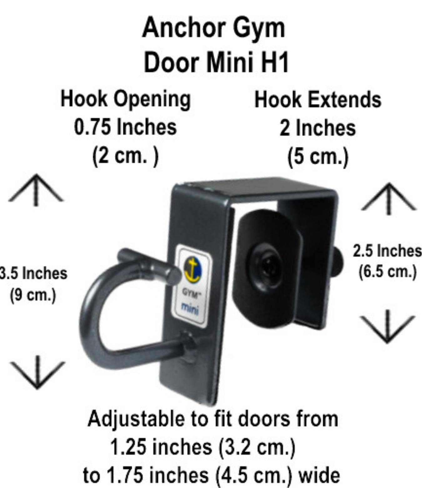 Door Mini by Anchor Gym (Pack of 2) | Compact Door Gym Mounts